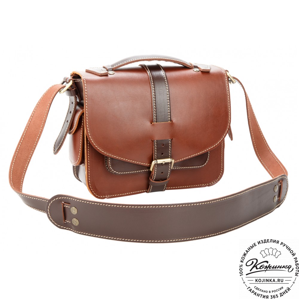 Кожаная  сумка "Виктория" (коричневая)